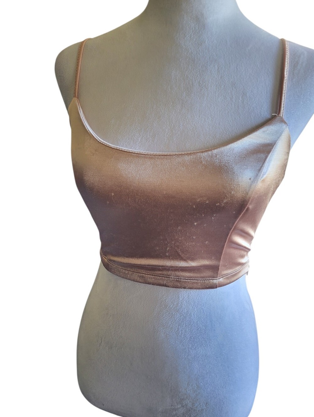 Forever 21 Cropped Cami Tank Top - Tan sz S
